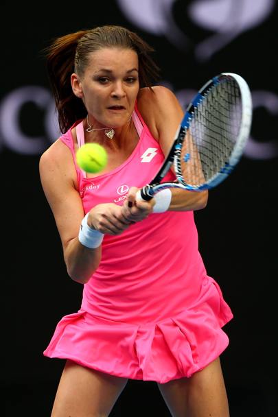 Agnieszka Radwanska vs Eugenie Bouchard. (Getty Images)